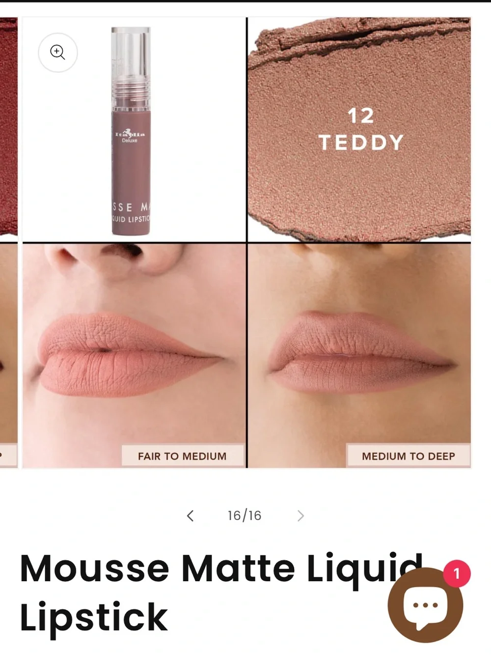 Italia Deluxe Mousse Matte Liquid Lipstick — Warm Brown